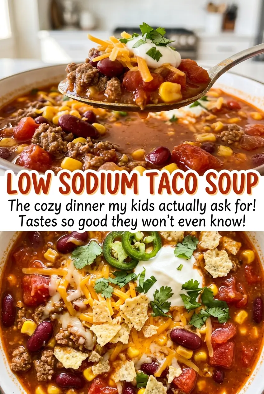 Low Sodium Taco Soup smoky hearty bowl