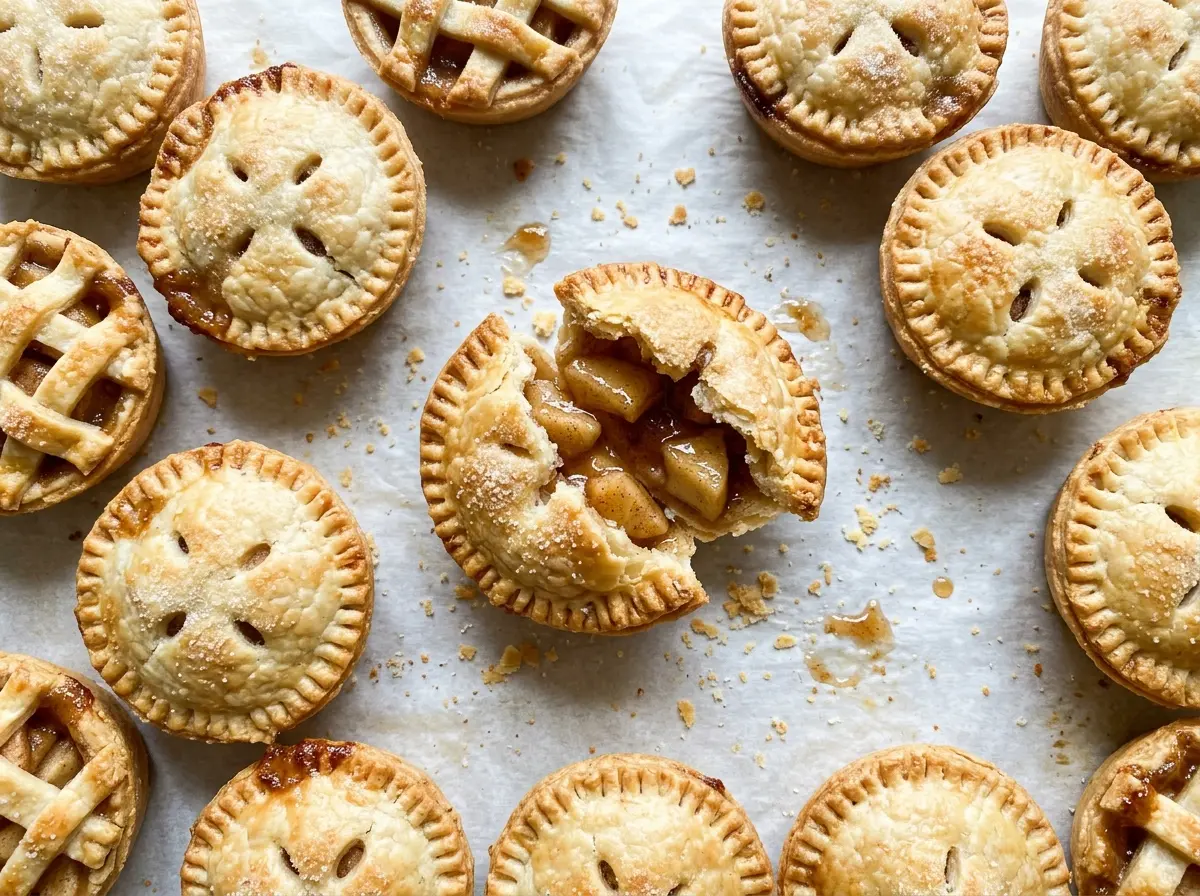 Mini Apple Pies golden crimped flaky crusts