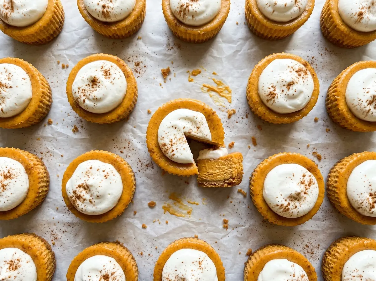 Mini Pumpkin Cheesecakes creamy pumpkin filling