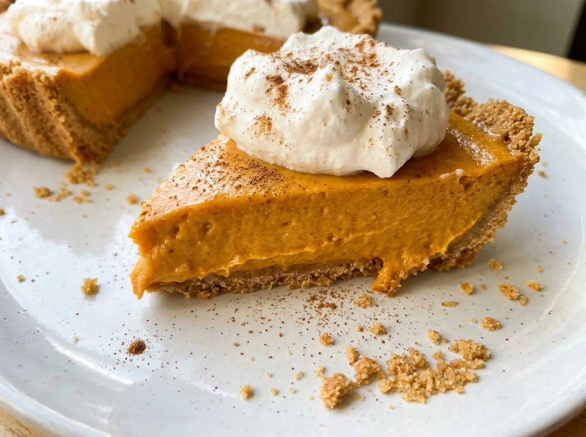 No Bake Pumpkin Pie chilled creamy filling