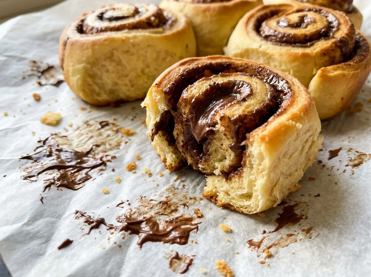 Nutella Swirl Rolls soft golden spirals