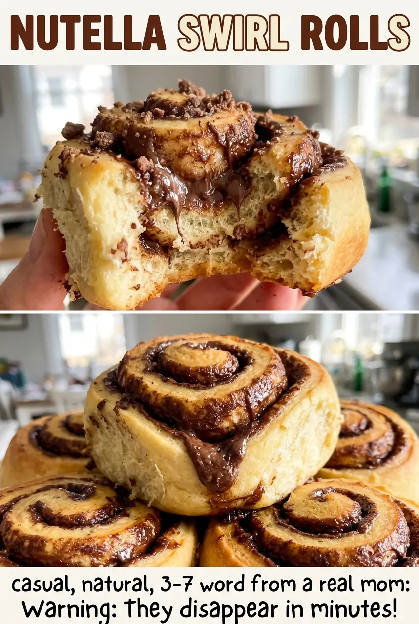 Nutella Swirl Rolls chocolate hazelnut swirls