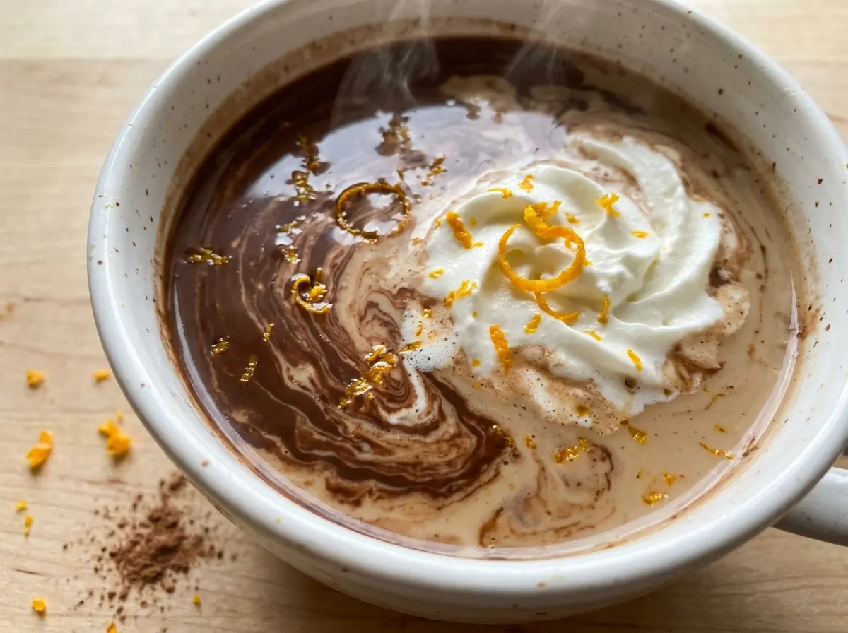 Orange Hot Chocolate creamy and citrusy