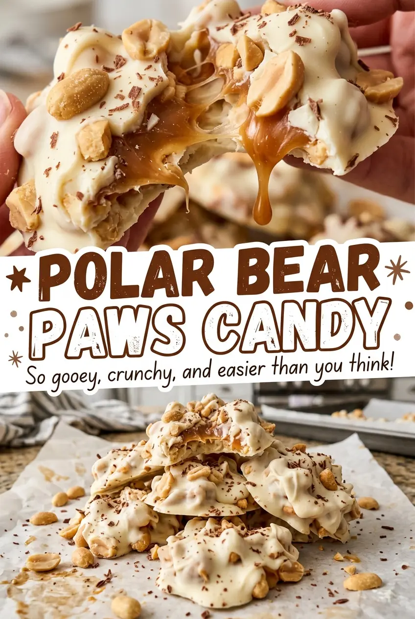 Polar Bear Paws Candy caramel peanut clusters