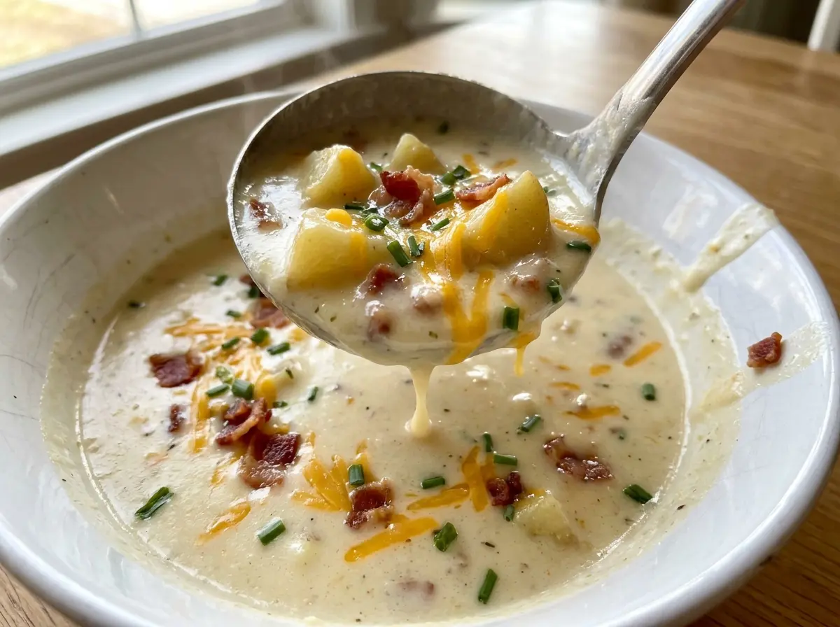 Potato soup creamy and chunky