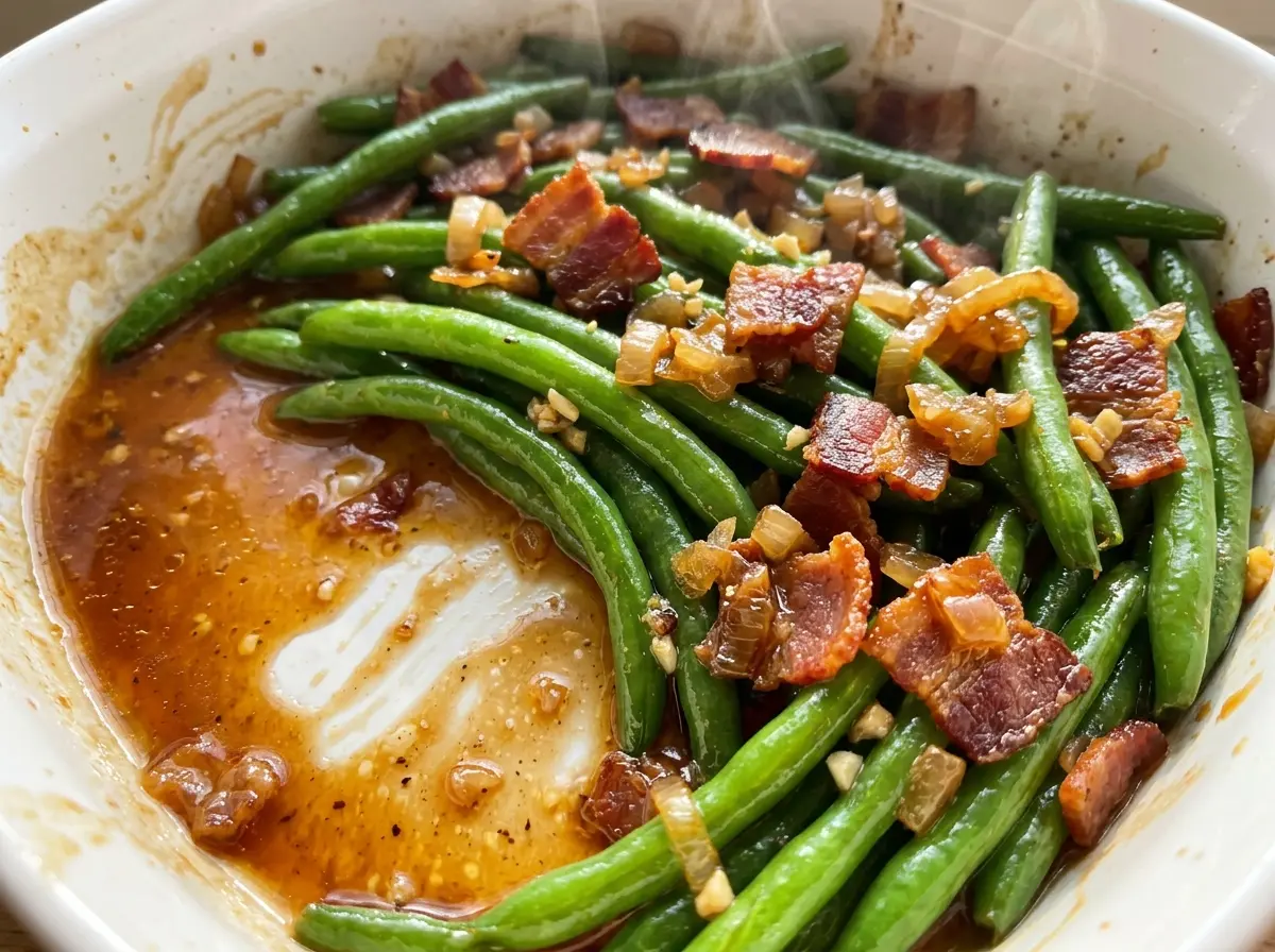 Smothered Green Beans tender savory