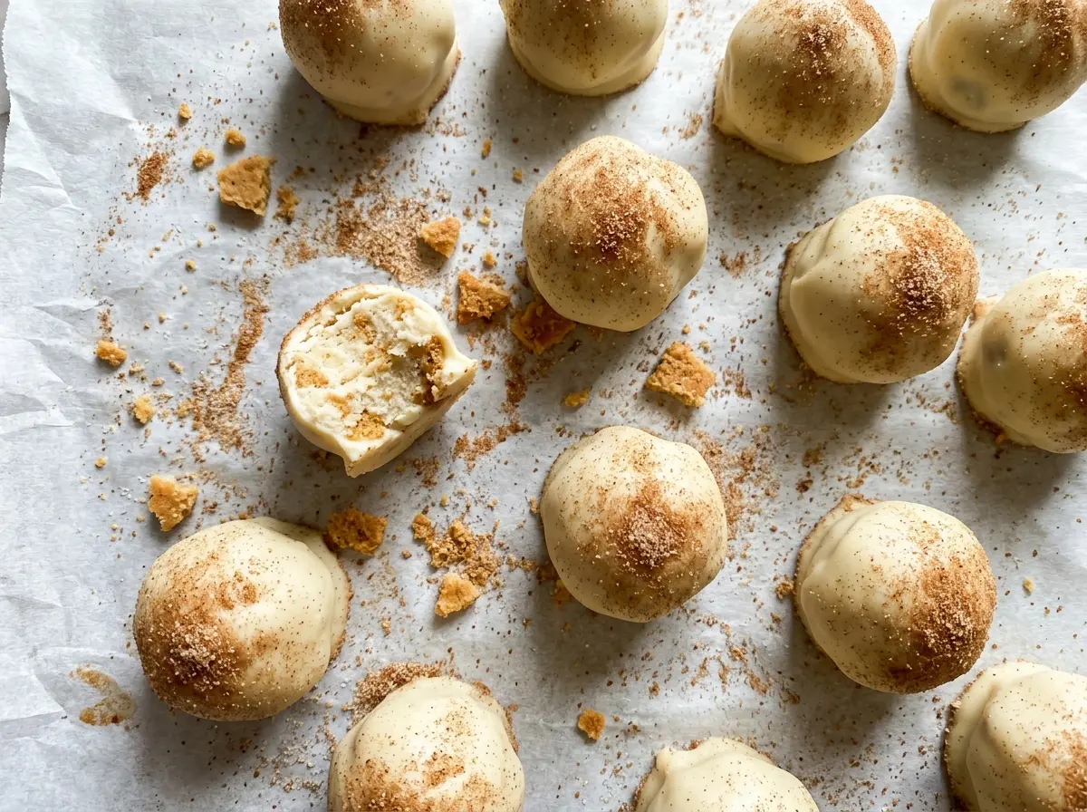 Snickerdoodle truffles cinnamon-dusted white chocolate