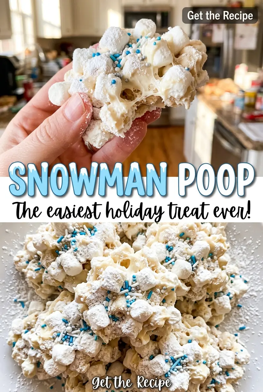Snowman Poop sweet crunchy snack