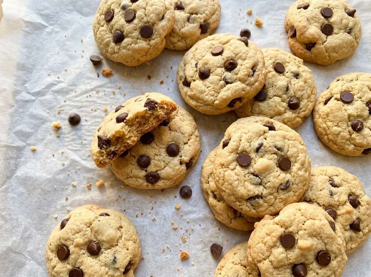 Sugar Free Chocolate Chip Cookies soft centers