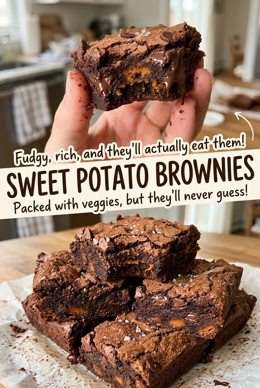 Sweet Potato Brownies fudgy cocoa center