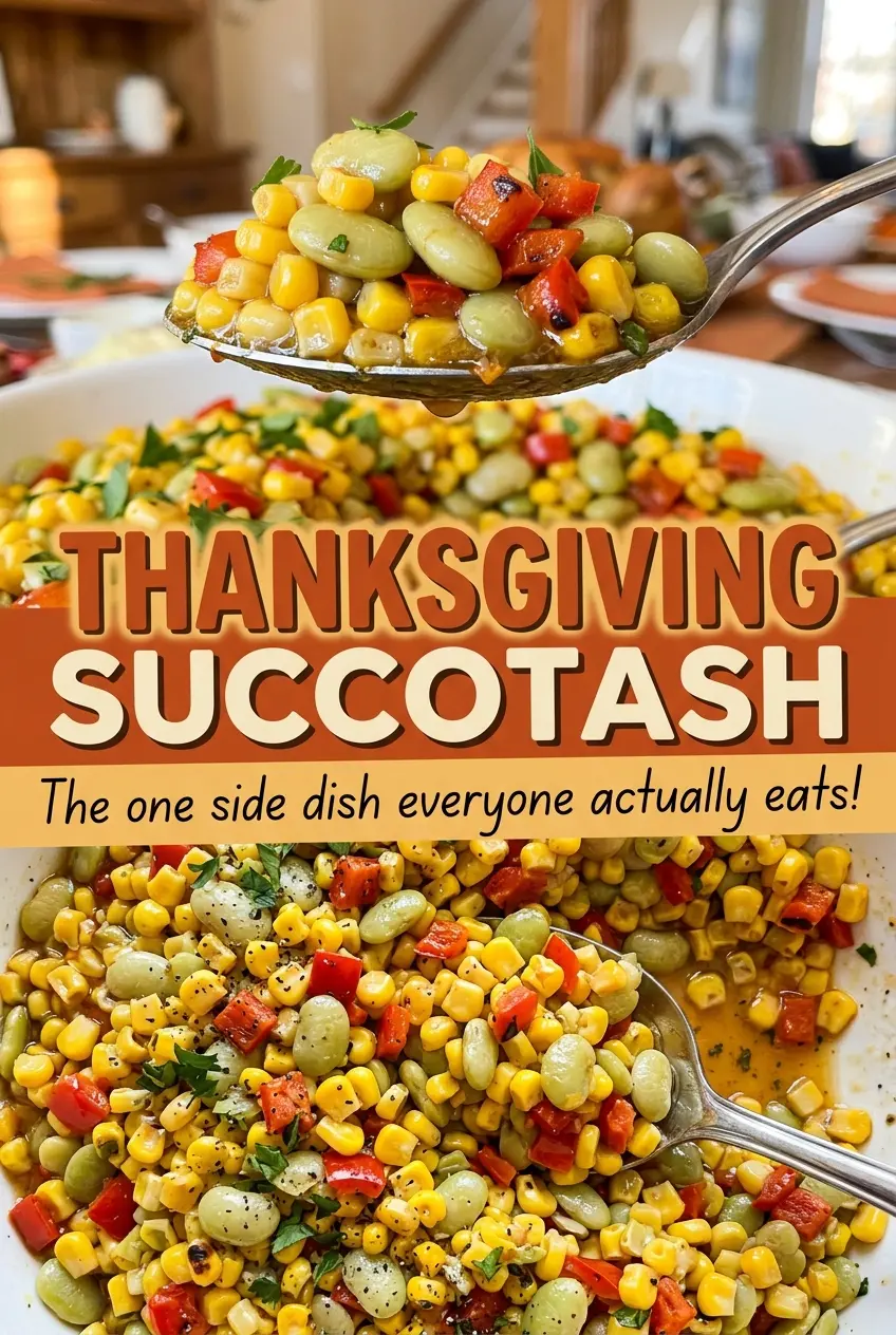 Thanksgiving Succotash tender buttery vegetables