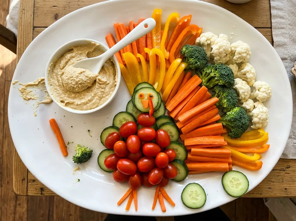 Turkey Veggie Tray roasted turkey vegetables