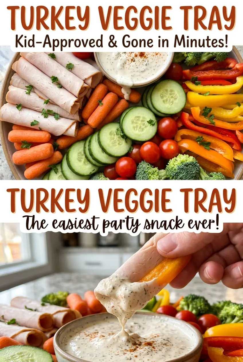 Turkey Veggie Tray colorful roasted vegetables