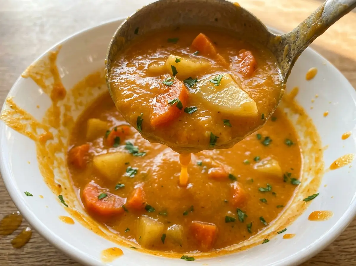 Vegan Carrot Potato Soup, smooth and creamy