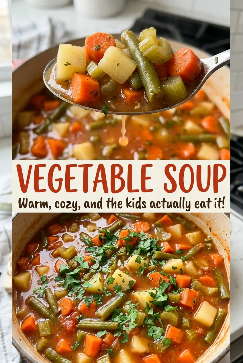 Vegetable Soup chunky comforting homemade