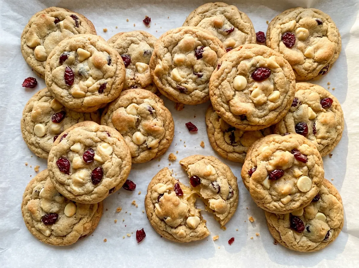 White Chocolate Cranberry Cookies chewy cranberry-studded