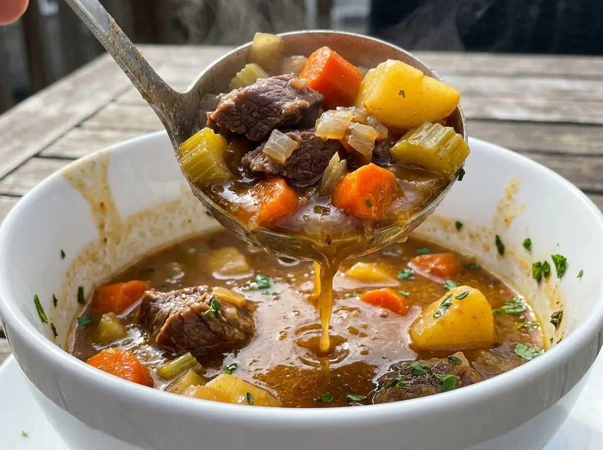 Whole30 Beef Stew, hearty and rustic